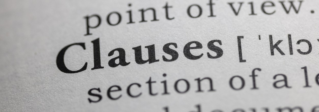 Clauses definition in a dictionary