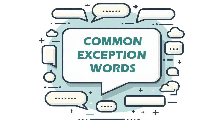 Common exception words