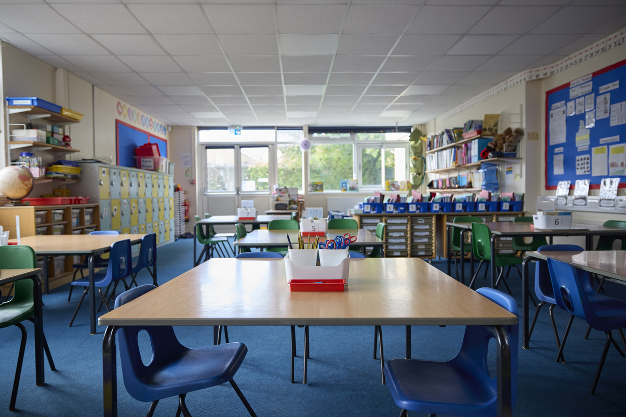 An organised classroom space